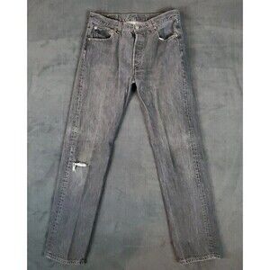 Vtg Levis 501 Jeans Dark Wash Men's 32 X 33 Made in USA Button Fly (tag 34X34)
